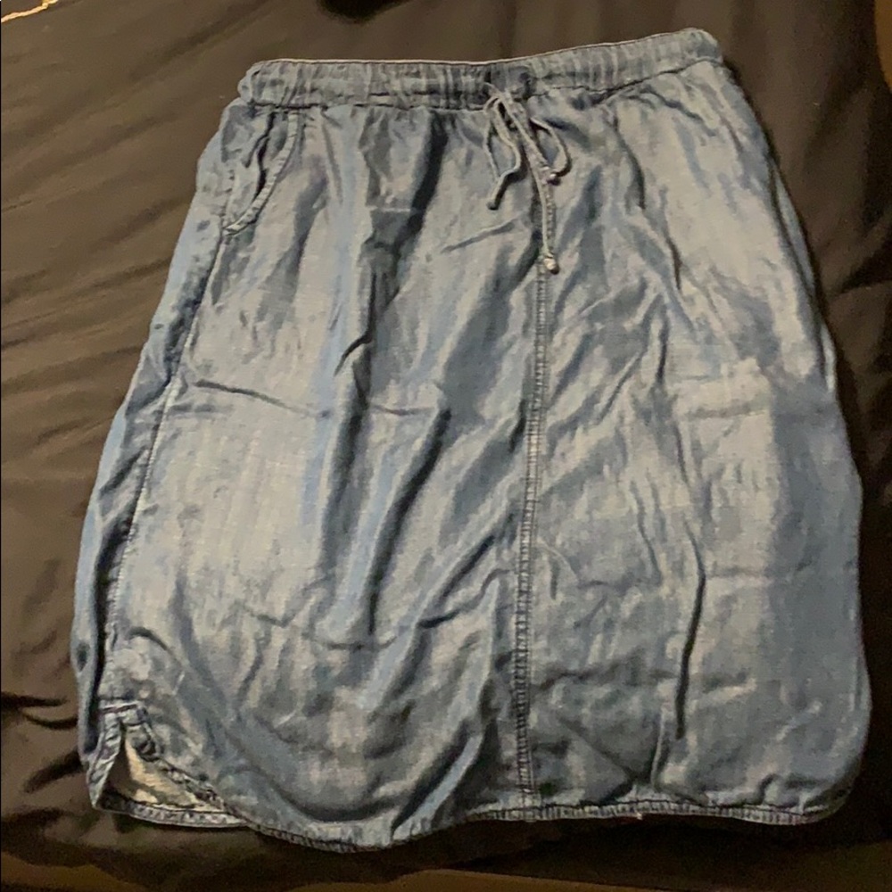 Downeast Faux Denim Skirt